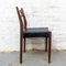 Teak and Black Leatherette Chairs, 1950s, Set of 6 7