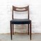 Teak and Black Leatherette Chairs, 1950s, Set of 6, Image 11