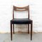 Chaises en Teck et en Similicuir Noir, 1950s, Set de 6 2