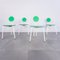 Green Wooden Chairs, 1970s, Set of 4 3