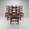 Sedie da pranzo Mid-Century moderniste in quercia, Francia, anni '50, set di 6, Immagine 4