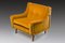 Italienische Gelbe Sessel aus Samt & Messing, 1950er, 2er Set 3