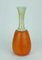 Handbemalte Italienische Mid-Century Vase mit Lederbezug von Coccio 2