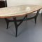 Vintage Italian Wood and White Marble Dining Table, 1950s, Image 6