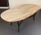 Vintage Italian Wood and White Marble Dining Table, 1950s, Image 1