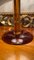 Lampada da tavolo in vetro di Murano soffiato ambrato e paralume in seta bianca, Venezia, anni '50, Immagine 6