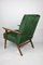 Vintage Green Velvet Chameleon Series Armchair, 1970s 6