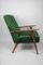 Vintage Green Velvet Chameleon Series Armchair, 1970s 8