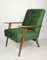 Vintage Green Velvet Chameleon Series Armchair, 1970s 2