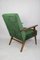 Vintage Green Velvet Chameleon Series Armchair, 1970s 3