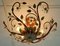Florale Vintage Hollywood Regency / Florentine Stil Metall & Kristallglas Deckenlampe 8