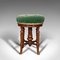 Antique English Walnut Revolving Music Stool from Charles Wadman, 1880s, Image 5