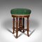 Antique English Walnut Revolving Music Stool from Charles Wadman, 1880s 1