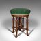 Antique English Walnut Revolving Music Stool from Charles Wadman, 1880s, Image 1