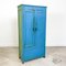 Blue and Green Two Door Wooden Factory Locker 1