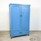 Blue Four Door Wooden Factory Locker 1