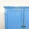Blue Four Door Wooden Factory Locker, Image 9