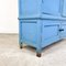 Blue Four Door Wooden Factory Locker, Image 4