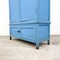 Blue Four Door Wooden Factory Locker, Image 7