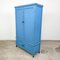 Blue Four Door Wooden Factory Locker, Image 5
