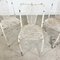 Vintage Industrial Metal Bistro Chairs by Rene Malaval, Set of 3 2