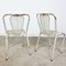 Vintage Industrial Metal Bistro Chairs by Rene Malaval, Set of 3 9