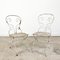 Vintage Folding Metal Bistro Chairs by Mathieu Matego, Set of 2 1
