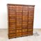 Tall Industrial Wooden Bank of Drawers 1