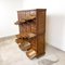 Tall Industrial Wooden Bank of Drawers 14