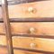 Tall Industrial Wooden Bank of Drawers 17