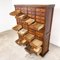 Tall Industrial Wooden Bank of Drawers 14