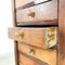 Tall Industrial Wooden Bank of Drawers 16