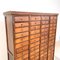 Tall Industrial Wooden Bank of Drawers 11
