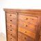 Tall Industrial Wooden Bank of Drawers 12