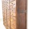 Tall Industrial Wooden Bank of Drawers 8