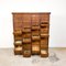 Tall Industrial Wooden Bank of Drawers 10