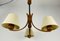 Mid-Century Teak Pendant Lamp with 3 Arms by Domus, 1960s 12