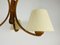 Mid-Century Teak Pendant Lamp with 3 Arms by Domus, 1960s 8