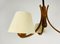 Mid-Century Teak Pendant Lamp with 3 Arms by Domus, 1960s 4