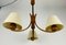 Lámpara colgante Mid-Century de teca con tres brazos de Domus, años 60, Imagen 11