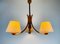 Mid-Century Teak Pendant Lamp with 3 Arms by Domus, 1960s, Image 10