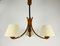 Mid-Century Teak Pendant Lamp with 3 Arms by Domus, 1960s 6