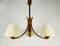 Mid-Century Teak Pendant Lamp with 3 Arms by Domus, 1960s, Image 6