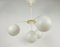 White 4-Arm Space Age Chandelier by Max Bill for Temde, 1960s 10