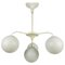 White 4-Arm Space Age Chandelier by Max Bill for Temde, 1960s 1