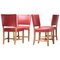 Kaare Klint 3758 The Red Chairs by Rud Rasmussen, Dänemark, Set of 4 1