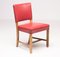 Kaare Klint 3758 The Red Chairs by Rud Rasmussen, Denmark, Set of 4 2