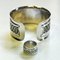 Swedish Decor Silver Bracelet and Ring Set by Willy Käfling, 1971, Set of 2 8