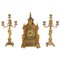Bronze und Cloisonné Emaille Kaminsims Set im Napoleon III Stil, 3er Set 1