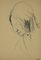 Leo Guida - Retrato de mujer - Dibujo original de carbón vegetal - años 70, Imagen 1